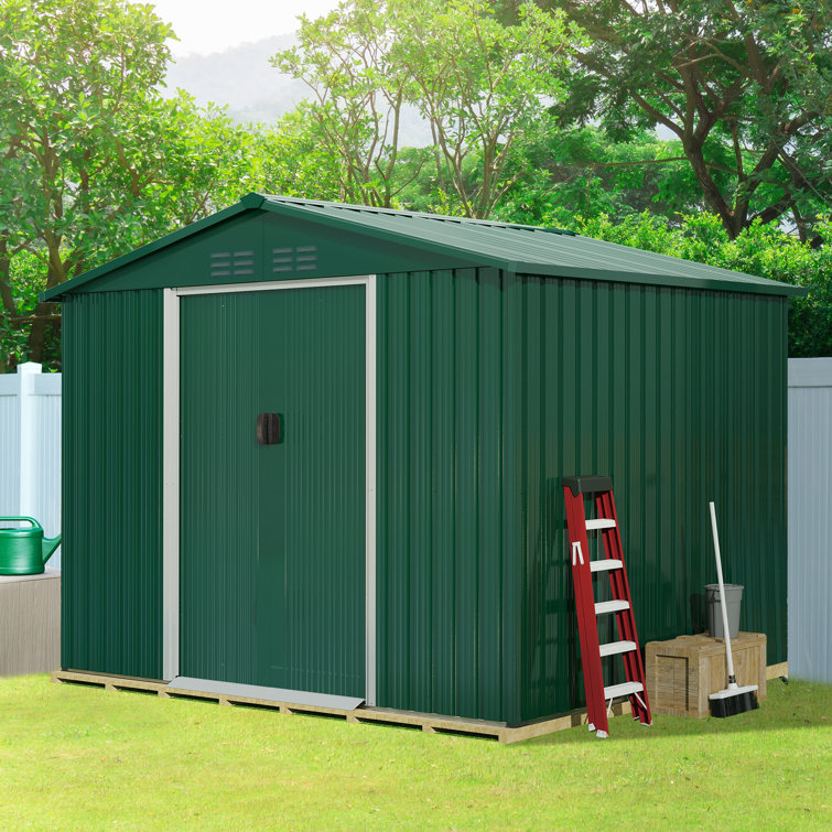 YITAHOME 8 ft. W x 6 ft. D Galvanized Steel Storage Shed Wayfair